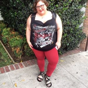 TORRID Red Leggings Size 2